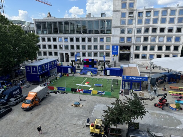 EURO 2024 - Aufbau Containerlandschaft