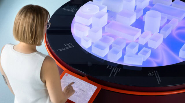 Exponat mit Touch Steuerung